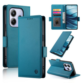 Чохол-книжка Side Buckle Magnetic Frosted Leather для Xiaomi Redmi Note 14 4G 164.84mm - синій