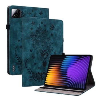 Чохол-книжка Butterfly Rose Embossed для Xiaomi Pad 7 / Pad 7 Pro - синій