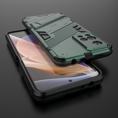 Противоударный чехол Punk Armor для Xiaomi Redmi Note 11 Pro 5G (China)/11 Pro+ - зеленый