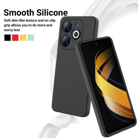 Силіконовий чохол Solid Color Liquid Silicone на Infinix Smart 8 HD / Smart 8 Pro - чорний