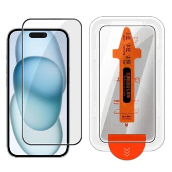 Захисне скло Easy Install Box Dust-Free Clear Screen-printed HD з боксом на встановлення для iPhone 15