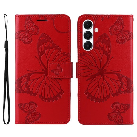 Чехол-книжка Embossed Butterfly для Samsung Galaxy A26 5G - красный