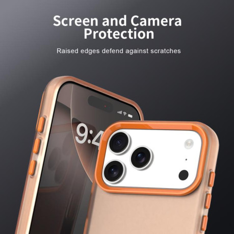 Противоударный чехол Candy Series для iPhone 17 Pro Max - оранжевый