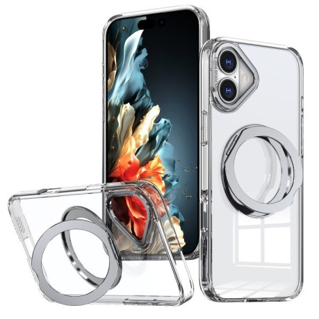 Противоударный чехол Wing Series MagSafe Magnetic Ring Holder для iPhone 16 Plus - прозрачный