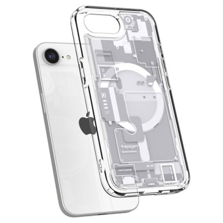 Оригинальный чехол Spigen Ultra Hybrid  Zero One Mag для iPhone 16e - White