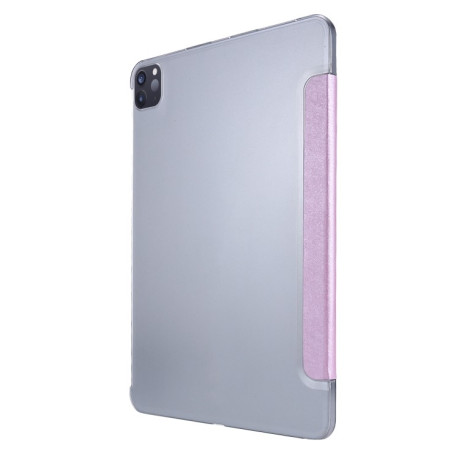 Чехол-книжка Silk Texture Three-fold на iPad Pro 11 2021 - розовый