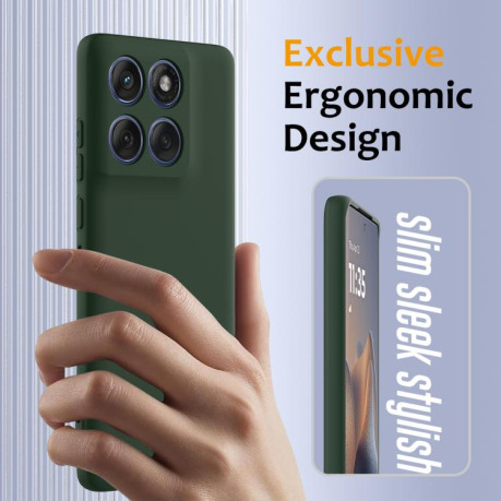 Силиконовый чехол Shockproof Silicone Magsafe для Motorola Edge 60 / 60s / 60 Fusion - зеленый