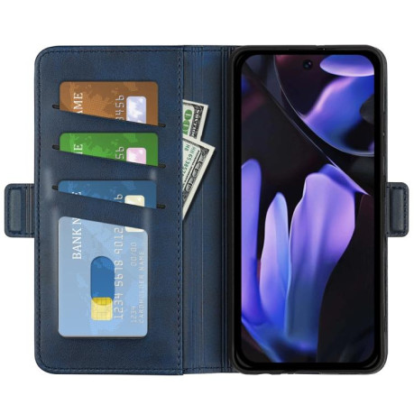 Чохол-книжка Dual-side Magnetic Buckle для Google Pixel 9a - синій
