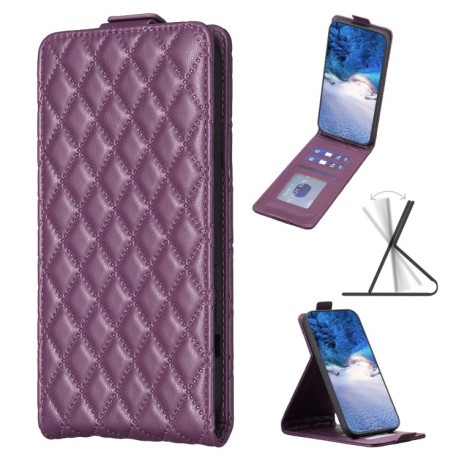 Фліп-Чохол Diamond Lattice Vertical Flip для OPPO A58 4G - фіолетовий