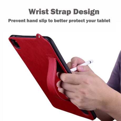 Противоударный чехол Wristband Leather Back для Xiaomi Pad 7 / 7 Pro - красный