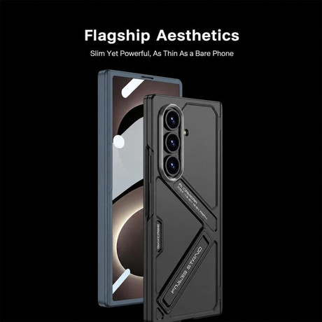 Чехол GKK Integrated Magnetic Folding Hinge Vision на Samsung Galaxy Fold8 Ultra 5G — серый