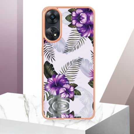 Протиударний чохол Electroplating IMD для OPPO Reno8 T 4G - Flower