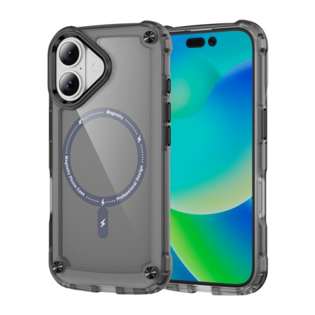 Противоударный чехол Skin Feel TPU + PC MagSafe Magnetic для  iPhone 16 - черный