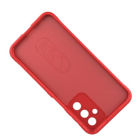 Силіконовий чохол Magic Flannel для Samsung Galaxy M15 5G - винно-червоний