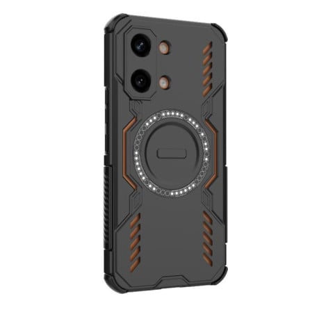 Противоударный чехол Butterfly Armor с MagSafe на Xiaomi Redmi Turbo 5 Max / Poco X8 Pro Max — чёрный