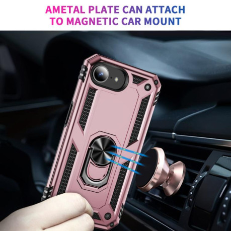 Чохол протиударний HMC 360 Degree Rotating Holder для iPhone 16e - рожеве золото