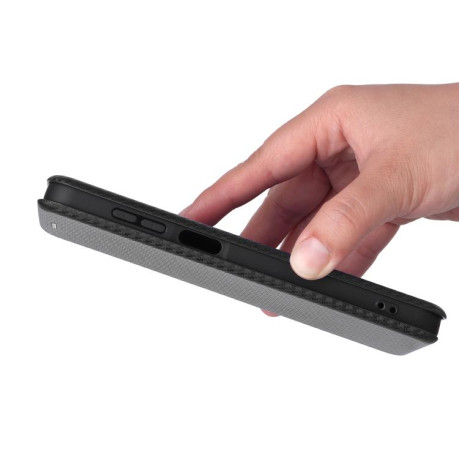 Чехол-книжка Carbon Fiber Texture на Samsung Galaxy M16 5G / F16 5G - черный