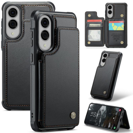 Чехол CaseMe C22 Card Slots Holder RFID Anti-theft для Samsung Galaxy S25 Edge 5G - черный