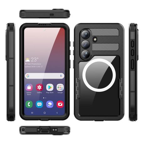 Чохол Contrast Color Gradient Transparent MagSafe на Samsung Galaxy A37 5G — фіолетово-рожевий/світло-фіолетовий