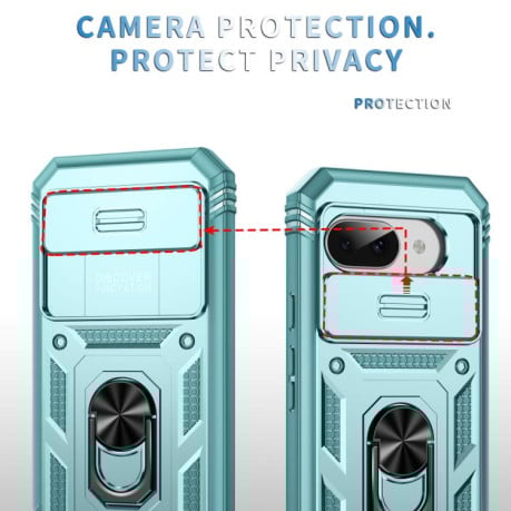 Протиударний чохол Sliding Camshield для Google Pixel 9a - зелений