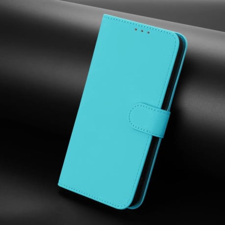 Чехол-книжка с мягким покрытием (Skin Feel) со шнурком на Xiaomi Poco M7 4G 169mm - синий