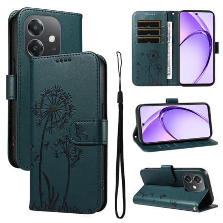 Чехол-книжка с тиснением Dandelion и магнитным хлястиком на OPPO A5X 5G Global - синий