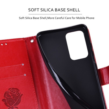Чохол-книжка Rose Embossed для Xiaomi Redmi Note 13 Pro 4G / Poco M6 Pro 4G - червоний