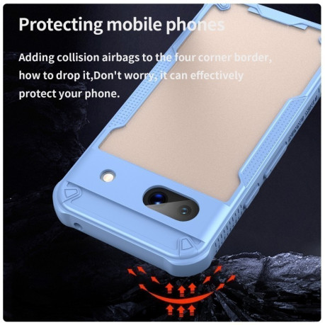 Протиударний чохол Armor Glaze PC Hybrid для Google Pixel 8a - синій