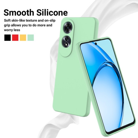 Силіконовий чохол Solid Color Liquid Silicone на OPPO A60 4G - зелений