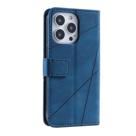 Чехол-книжка Skin Feel Splicing для iPhone 16 Pro Max - синий