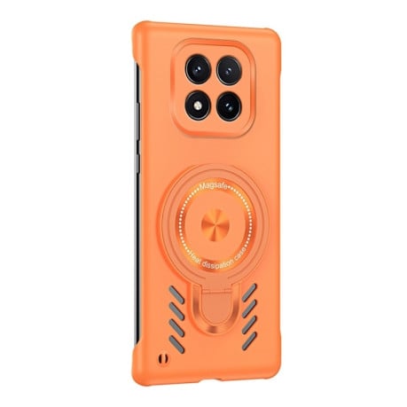 Протиударний чохол Ice Feeling Cooling MagSafe Magnetic для Xiaomi Redmi Note 14 Pro 5G/Poco X7 - помаранчевий