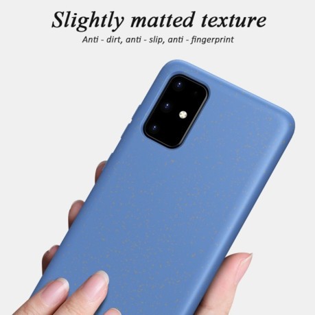 Чехол Matted Texture Wheat Straw на Samsung Galaxy S20+ Plus -зеленый