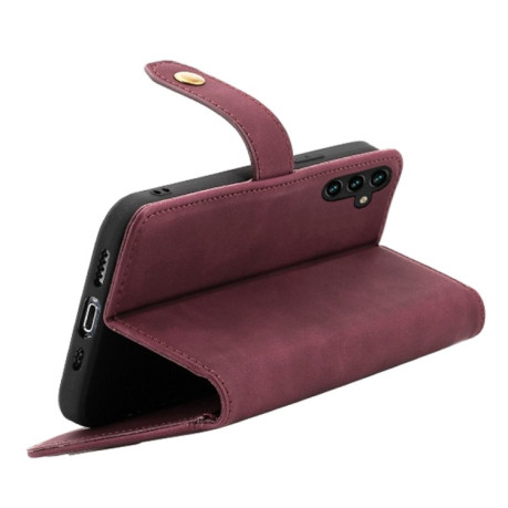 Чехол-книжка Copper Buckle Craft для Samsung Galaxy A04s/A13 5G - красный