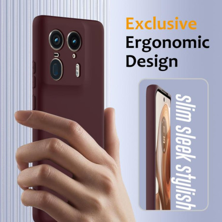 Силиконовый чехол Shockproof Silicone Magsafe для Motorola Edge 50 Ultra - коричневый