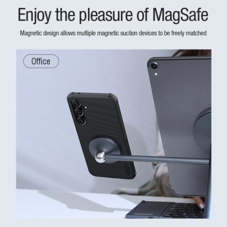 Противоударный чехол NILLKIN Frosted Shield Pro Magnetic Magsafe для Samsung Galaxy A55 - черный