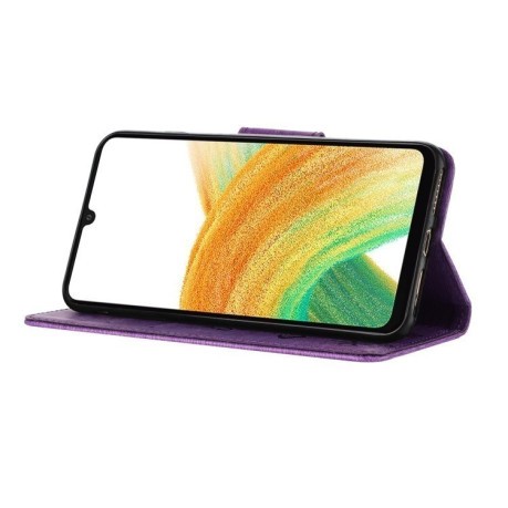 Чохол-книжка Embossed Butterfly для Samsung Galaxy A36/A56 5G - фіолетовий