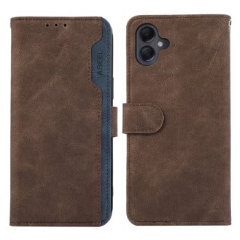 Чехол-книжка ABEEL с магнитной фиксацией RFID-экранирование на Samsung Galaxy A06 4G - Brown-Blue
