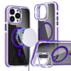 Чохол Magsafe Dual-Color Transparent Black Lens Holder для iPhone 16 Pro - фіолетовий
