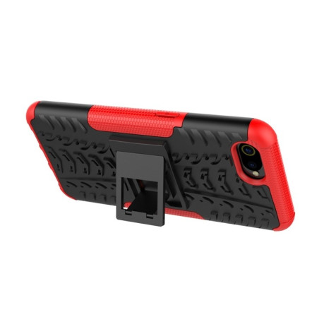 Противоударный чехол Tire Texture на Realme C2 - красный
