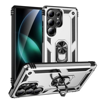 Протиударний чохол PC + TPU Shockproof Protective  для Samsung Galaxy S25 Ultra 5G - сріблястий