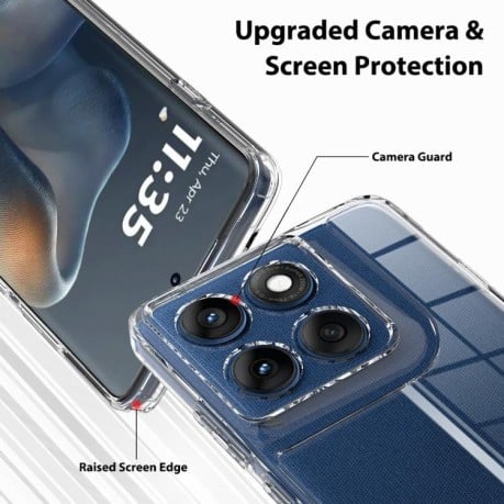 Акриловый противоударный чехол HMC для Motorola Edge 60 Pro - прозрачный