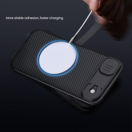 Чехол NILLKIN CamShield Pro Magnetic со шторкой для камеры на iPhone Air - черный
