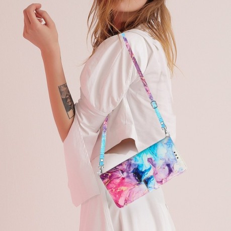 Чохол-книжка Crossbody Painted Marble для Xiaomi Redmi Note 12 Pro Speed / Poco X5 Pro 5G - різнокольоровий