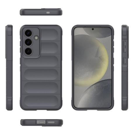 Силиконовый чехол Magic Flannel для Samsung Galaxy S25 5G - темно-серый