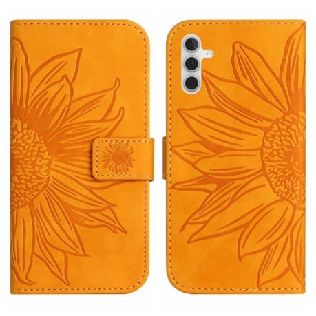 Чехол-книжка Skin Feel Sun Flower для Samsung Galaxy A04S  - желтый