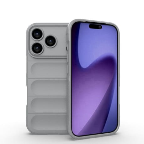 Силіконовий чохол Magic Flannel на iPhone 17 Pro - сірий