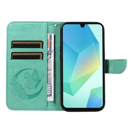 Чохол-книжка Swallowtail Butterfly Embossed Leather  для Samsung Galaxy A26 5G - зелений