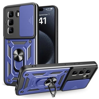 Противоударный чехол Sliding Camshield для Infinix Hot 50 Pro 4G - синий