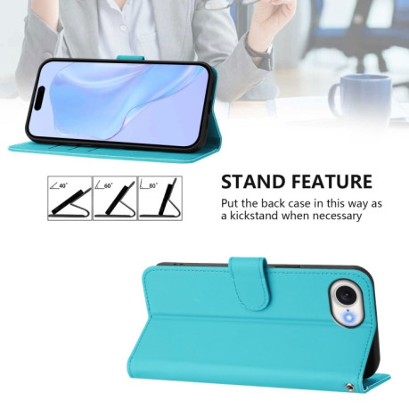 Чехол-книжка Skin Feel S-type для iPhone 16e - синий