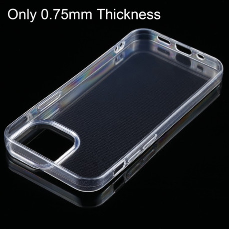 Ультратонкий силиконовый чехол 0.75mm на iPhone 13 - прозрачный